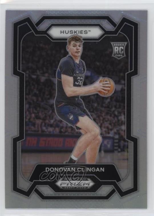 2024-25 Panini Prizm Draft Picks Silver Prizm Donovan Clingan #95 Rookie RC