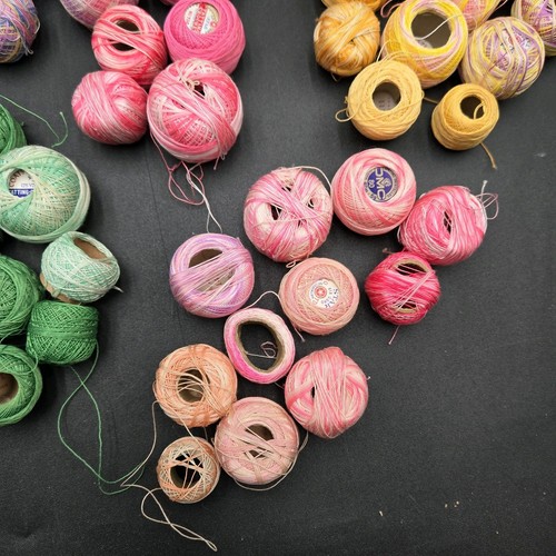 Lot of Tatting Threads Shuttle Pink Green Varigated Some New Balls Some Used - Picture 4 of 5