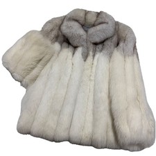 Saga Fox Jindo Fox Fur Coat L oft 73cm Length Approx US Size S-M From Japan