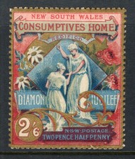 NEW SOUTH WALES 1897 2S 6D CHARITY SG 281 FINE MINT.