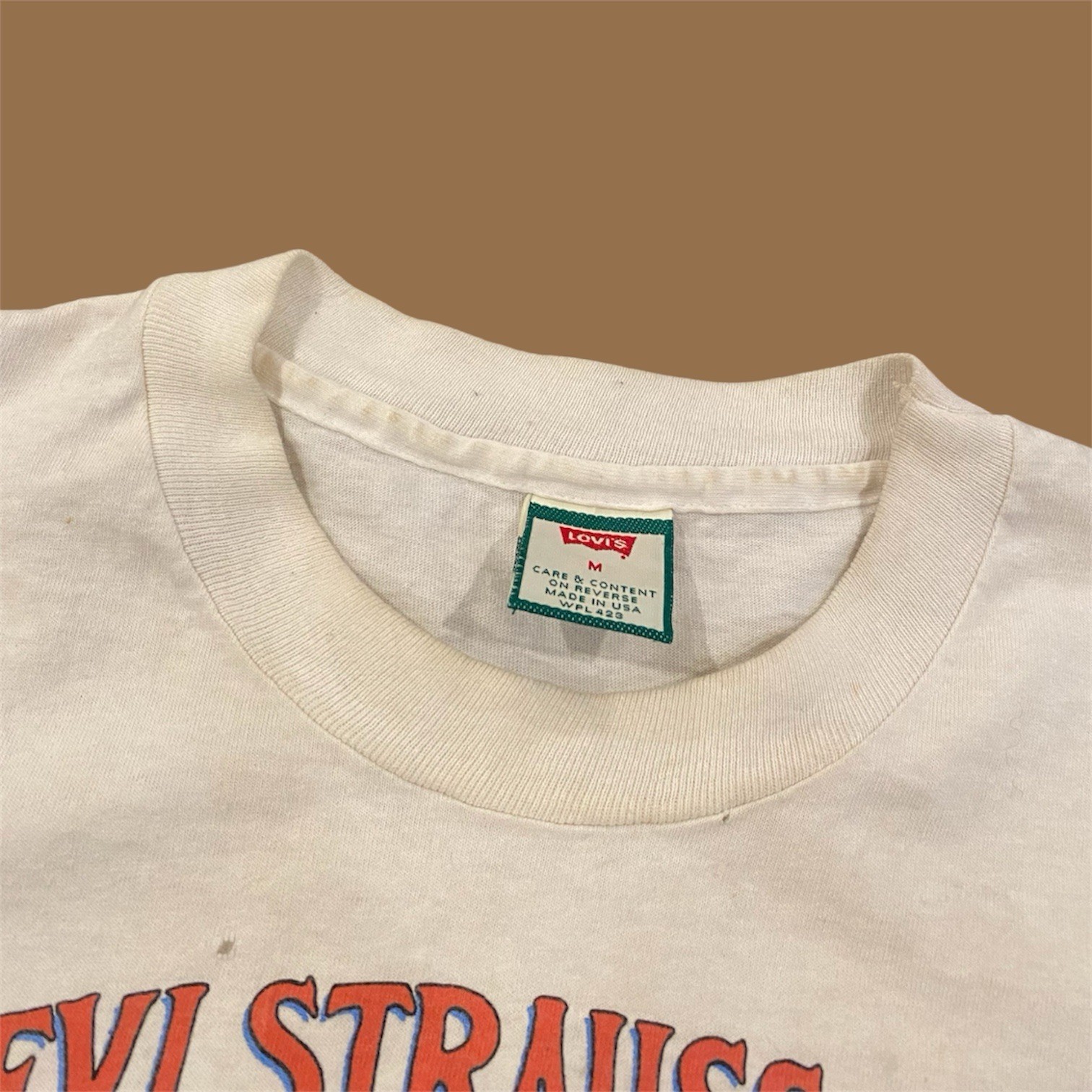 Vintage 90s Levi’s Strauss Big E Denim Jeans Deadstock Rare Promo T Shirt Medium image 5