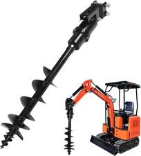 200mm Hydraulic Auger Drill For 1-2 Tons Chinese Mini Excavators Attachments