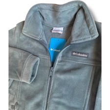 Columbia Youth M Birch Falls Fleece Jacket Blue Gray Full Zip NWT