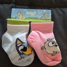 Bluey Cartoon Ankle Socks Multicolor Unisex Kids 10 Pairs Machine Washable