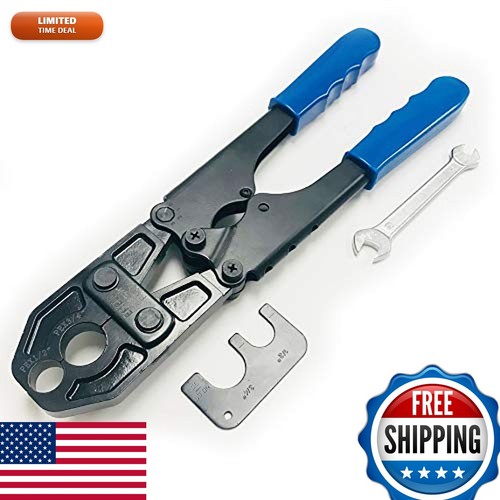 EFIELD 1/2-Inch & 3/4-Inch Combo Pex Pipe Crimping Tool TOOL017
