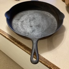 GRISWOLD #12 719D Small Block Logo Heat Ring Cast Iron Skillet ERIE PA