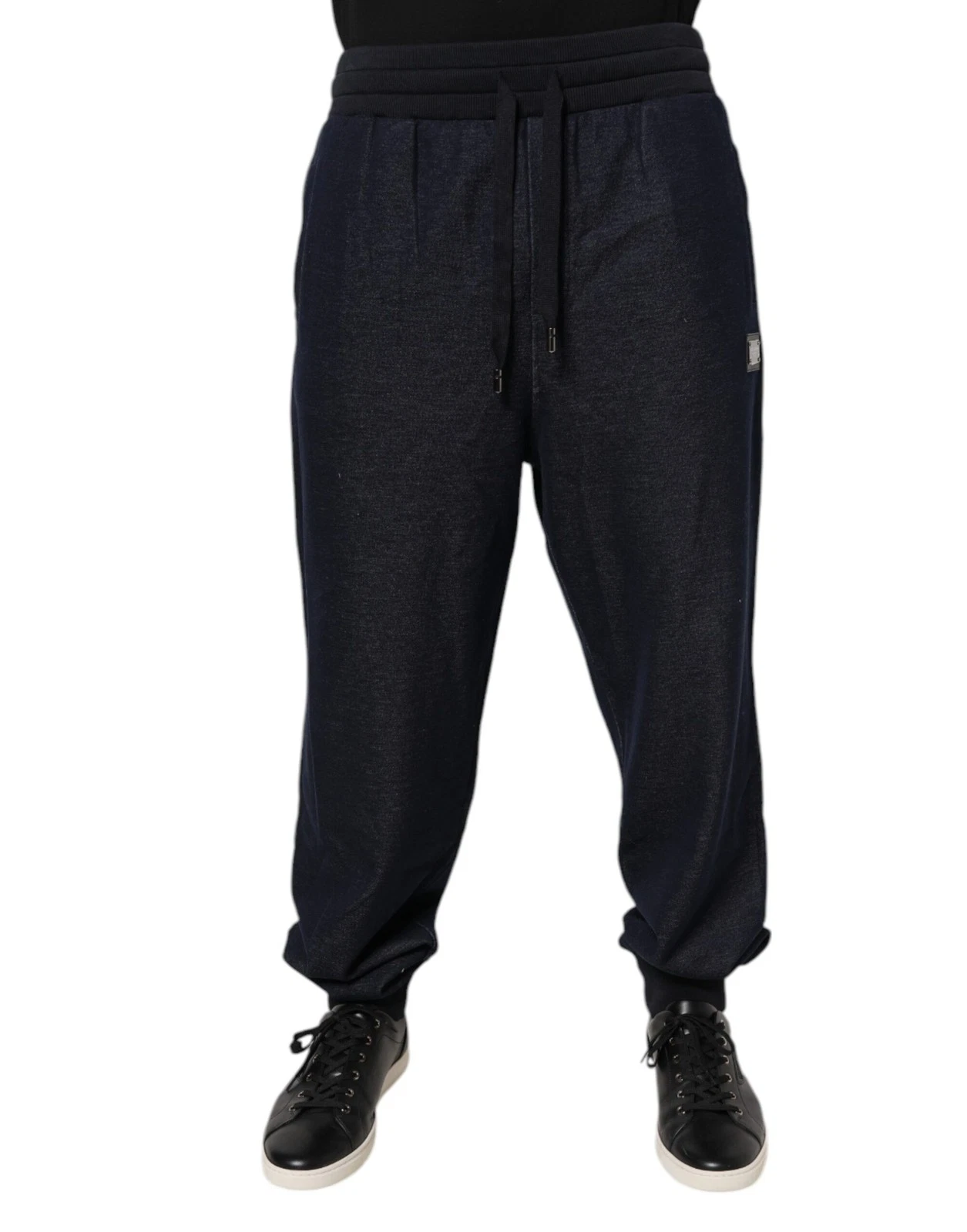 Dolce & Gabbana Black Jacquard Jogger Men SweatMen's Men's Pants