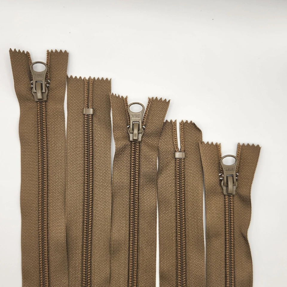 Paquete a granel de 5 cremalleras IDEAL #5 bobina marrón 24 pulgadas bolsa/tapicería cerrada Foto 4 de 4