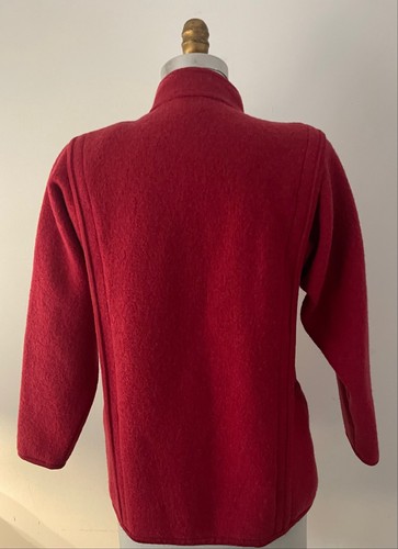GEIGER~TYROL~ red wool jacket~38~M~POCKETS~AUSTRIA~NICE - Picture 2 of 2