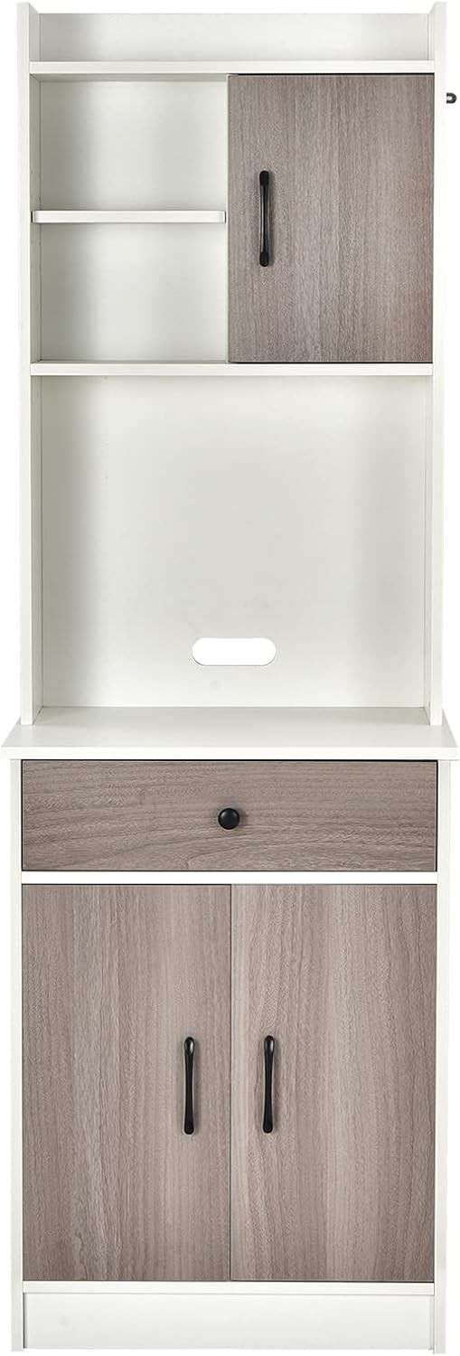 Freestanding Kitchen Pantry Cabinet with Drawer for Storage