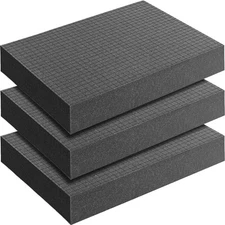3 Pcs Pick and Pluck Foam Insert 16x12x2 Inch Pluck Pre Cube Sheet Foam