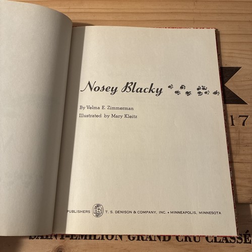 Signed Velma Zimmerman Nosey Blacky Vintage Children’s Book w/ Dog Dogs 1968 - Picture 4 of 11
