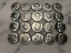 20 Kennedy 1968 D Half Dollars 40% Silver Very Good Condition # 5