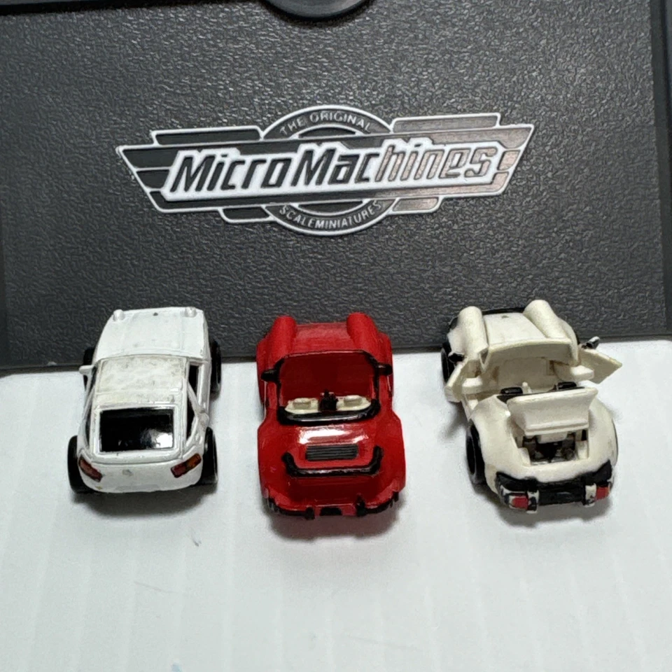 Micro Machines Lot of 3 Porche 928 Red- Porche 911- 911 Deluxe White Galoob - Image 2 of 4