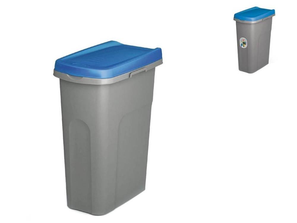 Ecosystem 25 Liters Trash Can Blue Lid Stefanplast