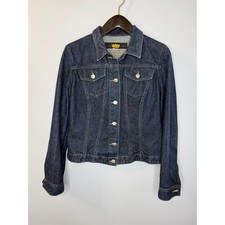 Vintage Todd Oldham Jeans Denim Trucker Jacket Womens L Blue Classic Western 90s