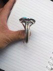 Vintage 1970s Navajo Turquoise Silver Cuff Signed By Dino — photo 9
