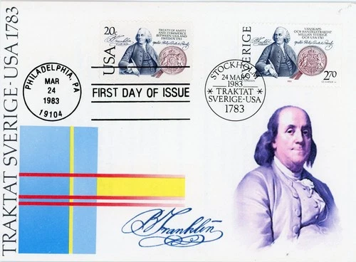 1983 US Sweden Treaty of Amity Joint FDC# 2036