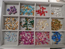Vintage Austrian Crystals Rhinestones Assorted Lot For Jewelry Repair & Crafts 