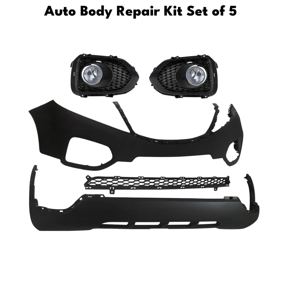 Front Bumper Cover Prime Plastic & Fog Lights Assembly For 2011-2013 Kia Sorento Foto 2 de 4