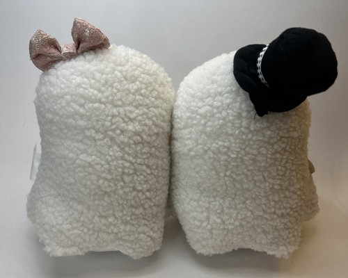 GEISTERPARTY Plüsch Geist Paar gewichtet für Display 9,5 in Halloween Dekor Neu mit Etikett - Bild 3 von 3