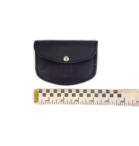 Vintage Monroy Black Leather Belt Pouch Made in Mexico NWT 2 Pockets Snap Close - Picture 15 of 16