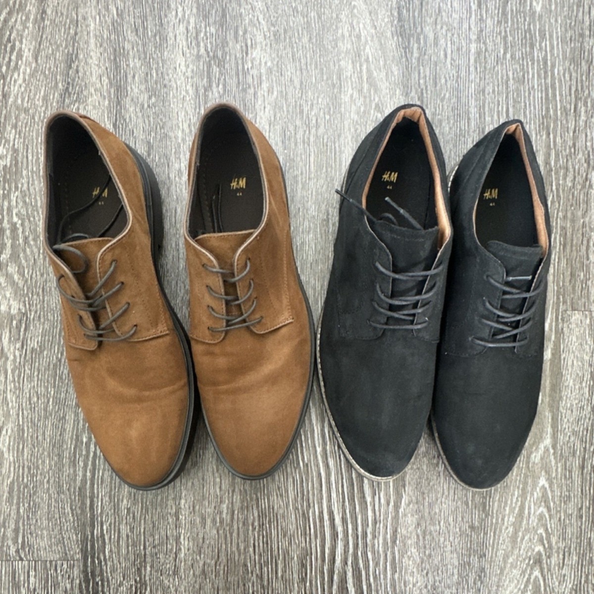 h&m brown dress shoes Men's Tawny brown Leather Derby shoes
