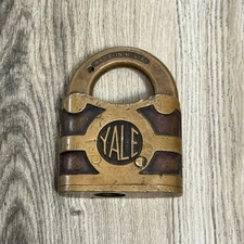 Vintage Antique Old Yale Padlock Lock No Key