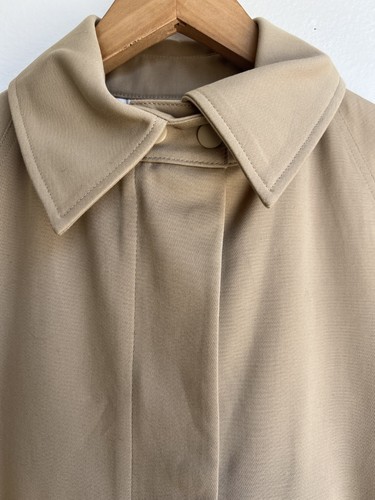 VINCE Tan Sand Brown Minimalist Collared Cotton Utility Trench Coat S - Picture 6 of 8