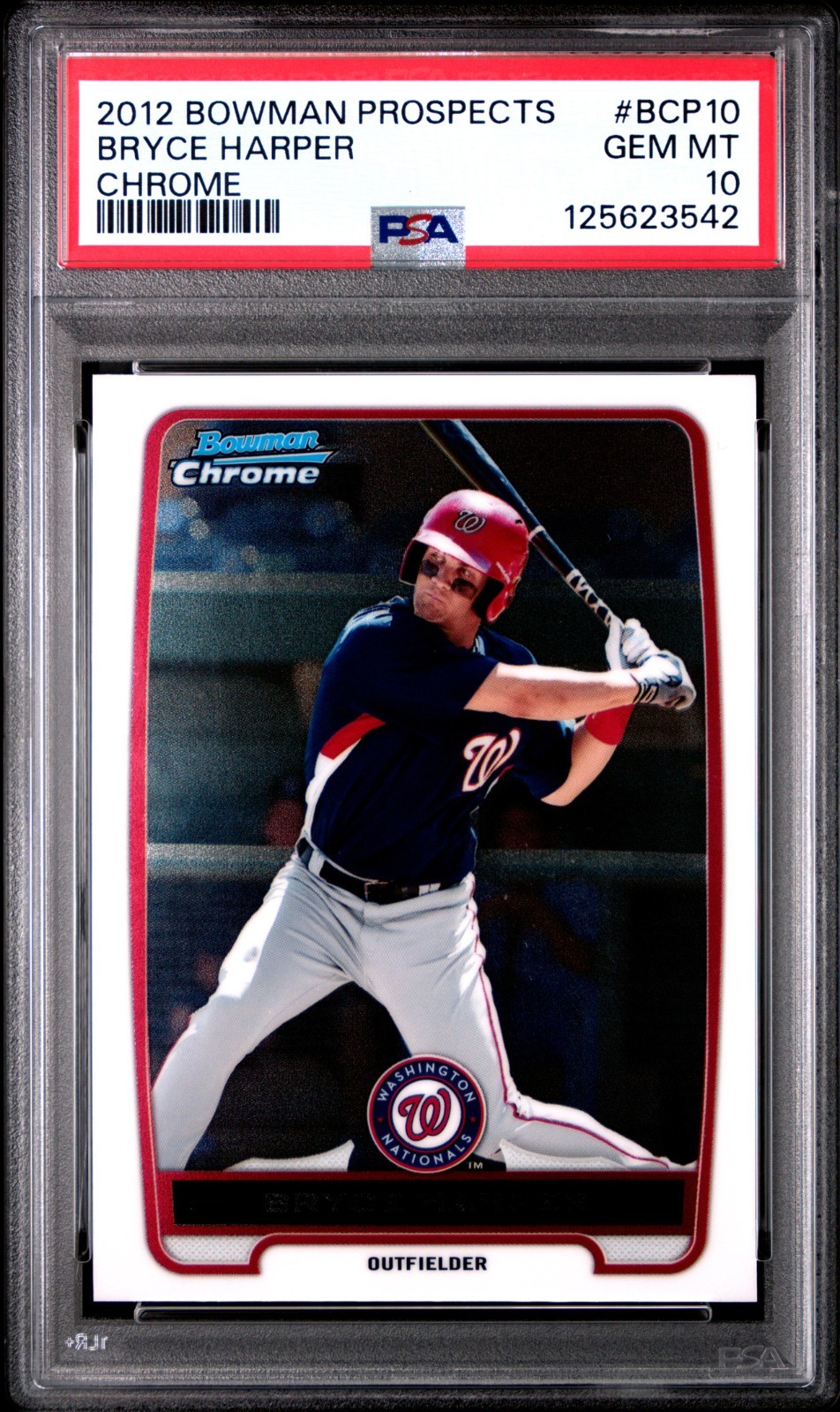 2012 Bowman Chrome Bryce Harper PSA 10 BCP10 Nationals Prospect