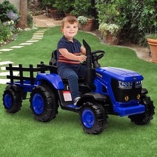 Kids Electric Ride On Tractor Car 12V with Trailer Remote Control Toy