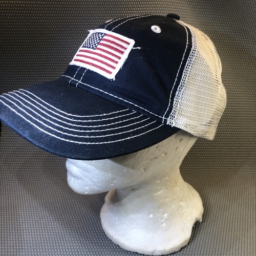 Fishing Mesh Snapback Hat American Flag Trucker USA Flag America Baseball Cap - Picture 6 of 9