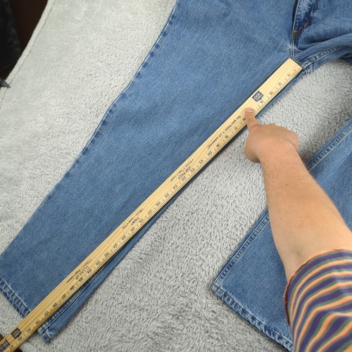 VTG Y2K Arizona Jeans Boys 20 30x30 Blue Wide Leg Baggy 90s Skater Denim Loose - Picture 11 of 20