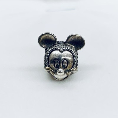 Disney Pandora 925 Sterling Silver Mickey Mouse Cluster Pave CZ Bracelet Charm