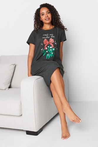 Mistletoe Print Christmas Nightdress - Picture 2 of 7