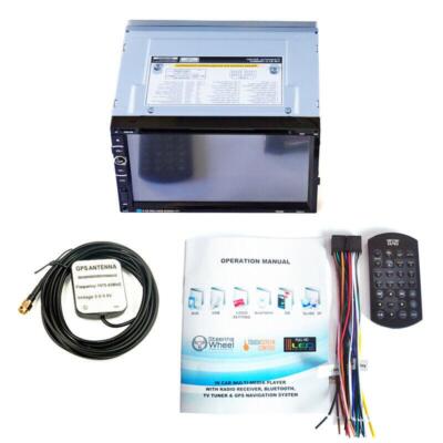 6.95'' Touch Car Stereo Bluetooth Radio 2Din CD DVD Player GPS Nav USB/TF/FM