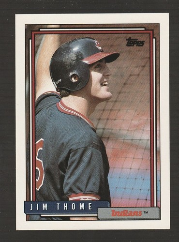 1992 Topps #768 Jim Thome rookie card, Cleveland Guardians HOF