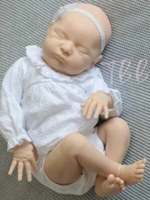 Lifelike 20" Unpainted Reborn Baby Doll Kit Laura With COA Cloth Body Doll Parts