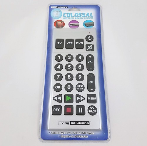Colossal Control Remoto Universal 3 Dispositivos TV VCR DVD Living Solutions Regalo - Imagen 1 de 8