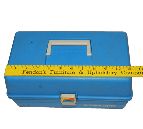 Vintage Tackle Box - Adventurer Blue Pull Out Storage Top Zustand - Bild 5 von 9