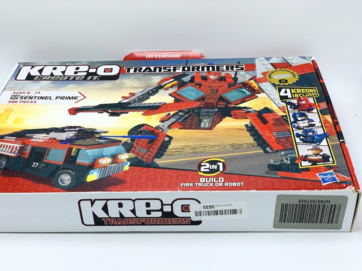 KRE-O TRANSFORMERS SENTINEL PRIME 386ピース Kre-O Create It Transformers Sentinel Prime Fire Truck NIB