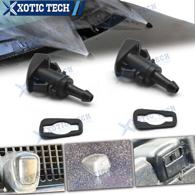 2PCS Front Windshield Washer Nozzle Spray For Kia Hyundai Jeep Dodge Chrysler