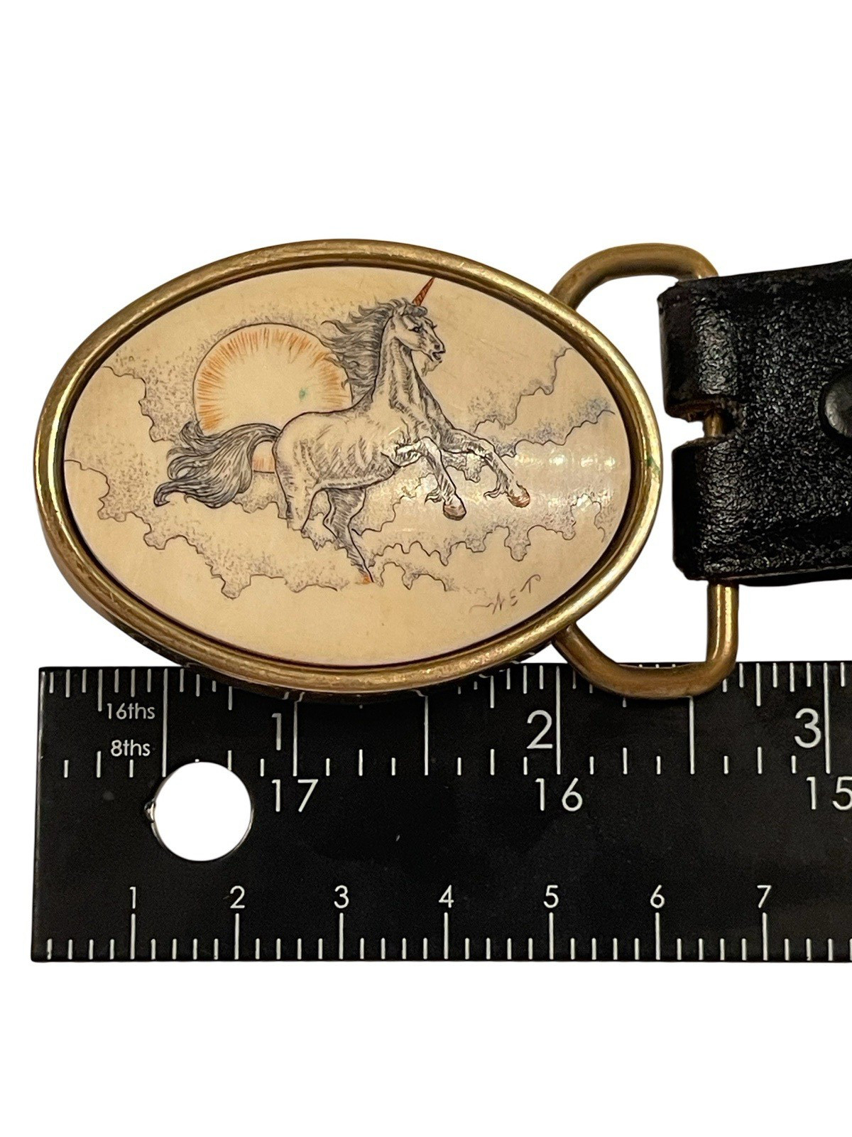 Vintage Basic Tool Supply Solid Brass Unicorn Belt - image 13