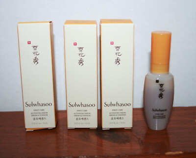 3 x Sulwhasoo First Care Activating Serum 0.27 oz /8mL Travel Size Sample = 0.81