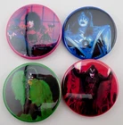 KISS, "Wholesale Lot" of (4), Big 1.75" Size Buttons SET "LOVE GUN ERA" P-14