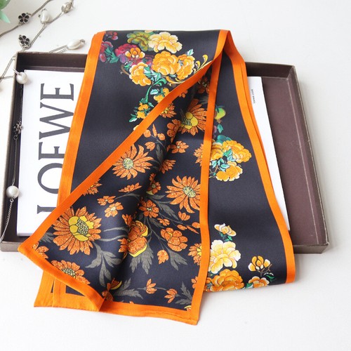 Dames écharpe de 100% soie,Foulard Soie Femme , 145 * 15 cm Ruban - Picture 68 of 71