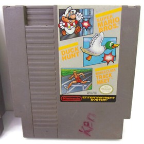 Carros de juego 5 piezas Super Mario Bros./Pato/Pista MLB Tetris Hoops Elway LIMPIOS NES D
