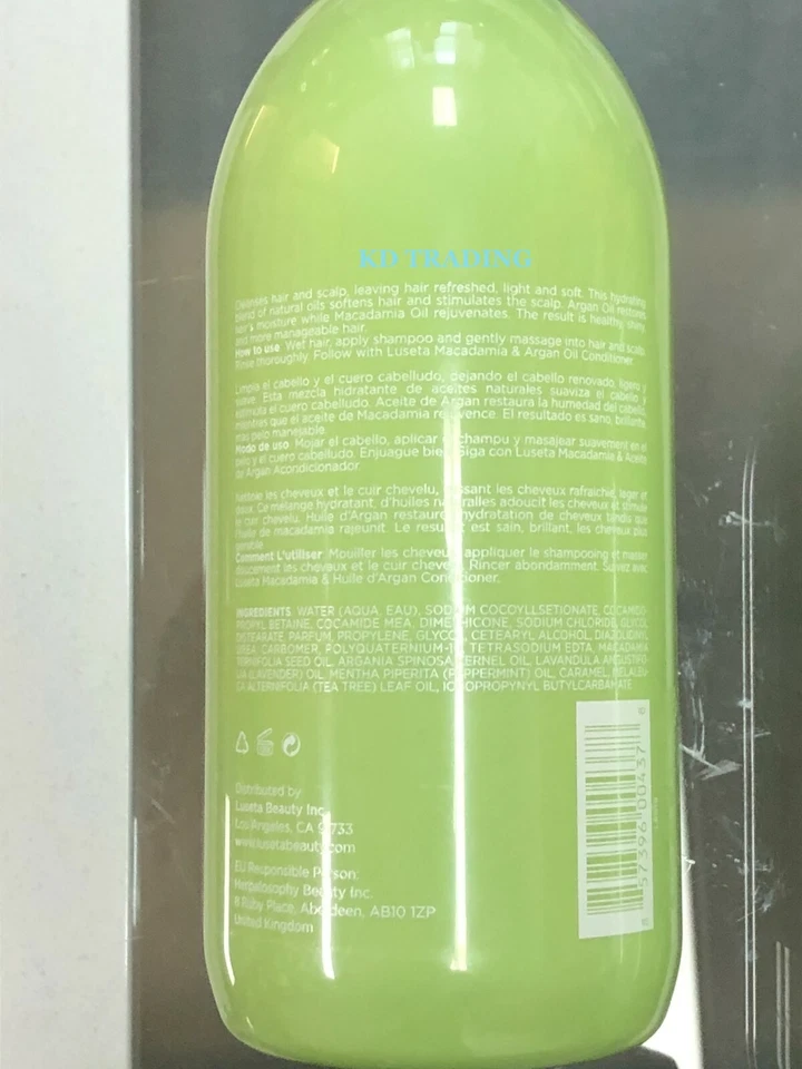 (2-Pk) LUSETA~ MACADAMIA & ARGAN OIL SHAMPOO + CONDITIONER for Normal & Dry Hair - Image 2 of 3
