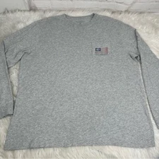 Vineyard Vines Men’s Gray Oversized Crew Neck Long Sleeve Athleisure Tee XL/C51