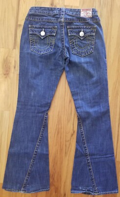 True Religion Brand Jeans Joey Big T Blue Jean 100% Cotton Bootcut